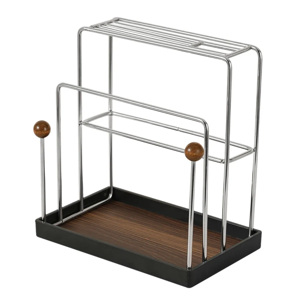Heavy Duty Kitchen Storage Rack for Cutting Boards For Pans and Cookie Sheets with Non Slip Base and Protective Rounded Edges