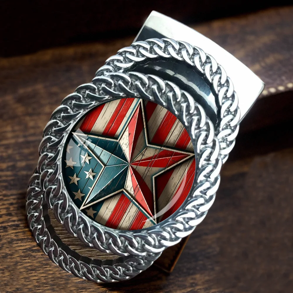 

Американский Патриот Звезда Автоматическая пряжка ремня с трещоткой Модный персонализированный поясной аксессуар Лучший подарок для друзей