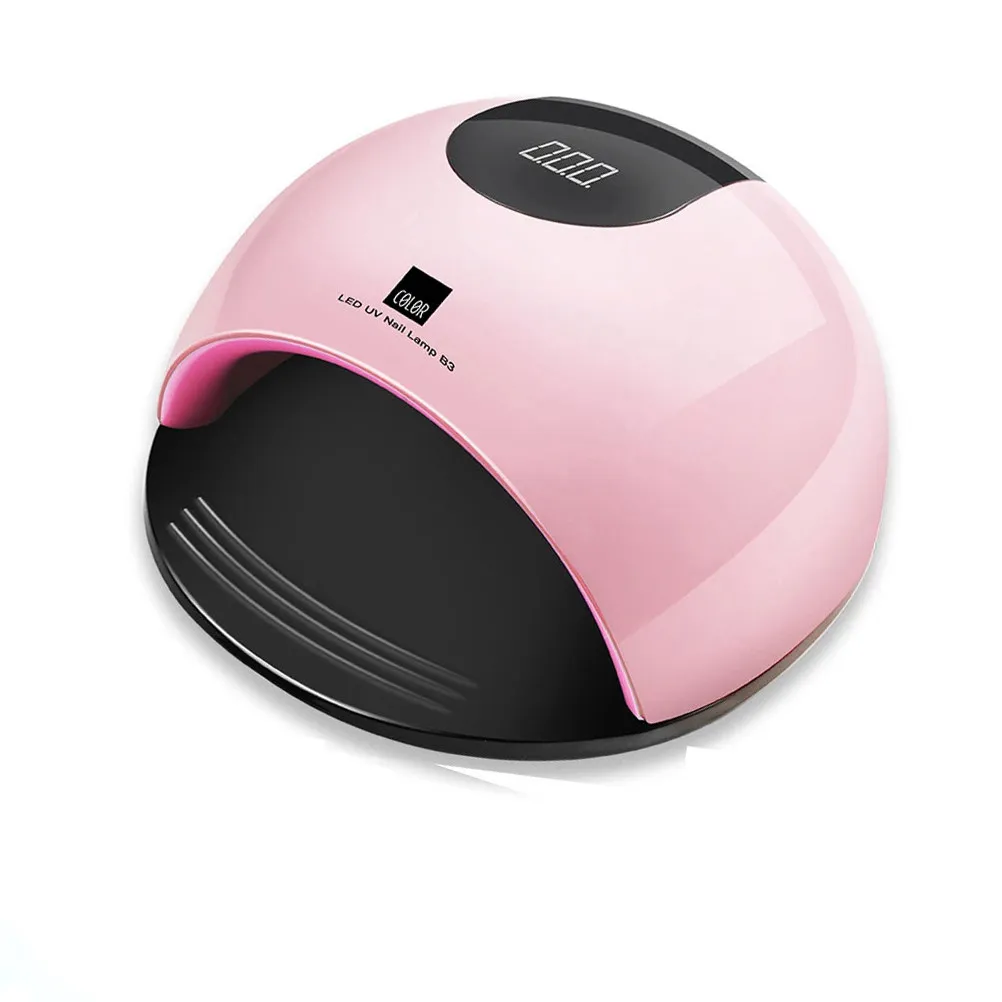 

Профессиональная УФ LED лампа для сушки ногтей 80 Вт, 36 светодиодов, двойной источник света, равномерное отверждение, без вреда для кожи, с датчиком автоматического включения/выключения, розовая