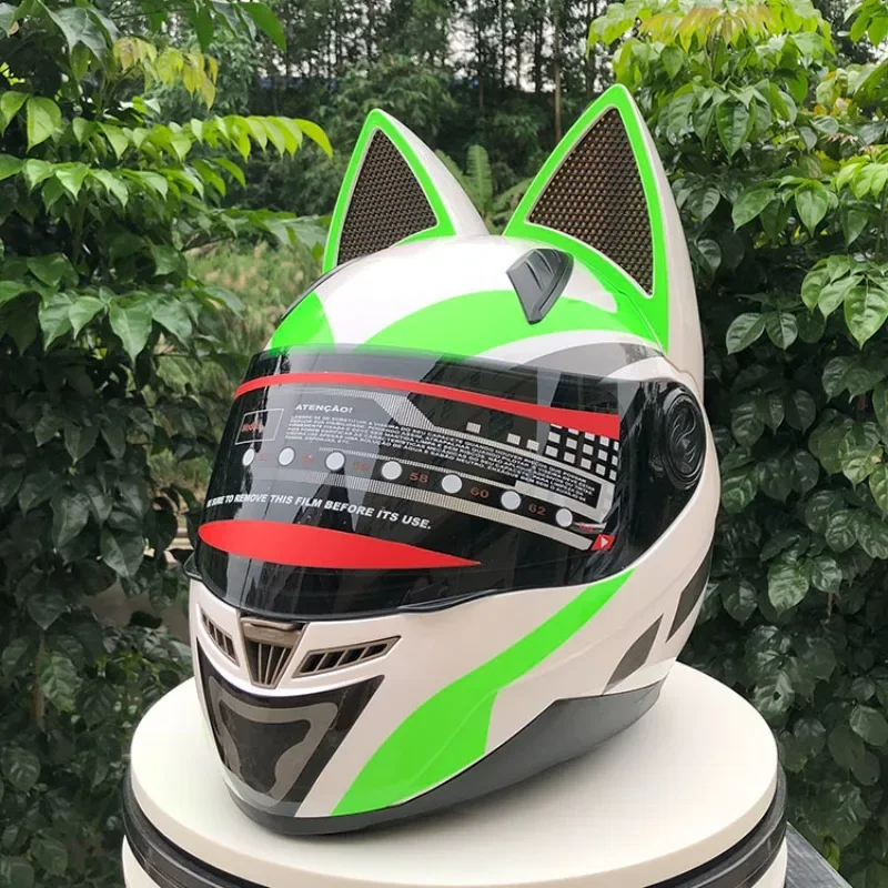 

Motorcycle Helmet Nitrinos Cat Ear Cross country Racing Helmet Seasons Anti-fog All-over Man Woman Cat Ear