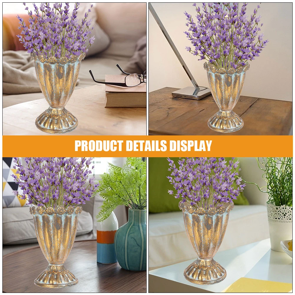 

Flower Vase Display Country Metal Arrangement Container Floral Decoration Pot