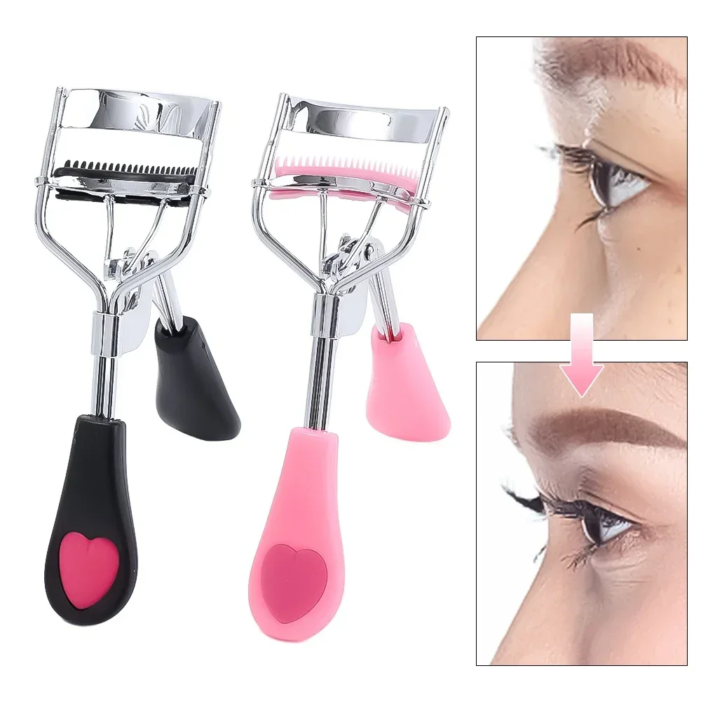 Comb Eyelash Curler Portable Professional Eye Lash Curle with Combs Tweezers Curling Lashes Clip Cosmetic Eyes Beauty Tools