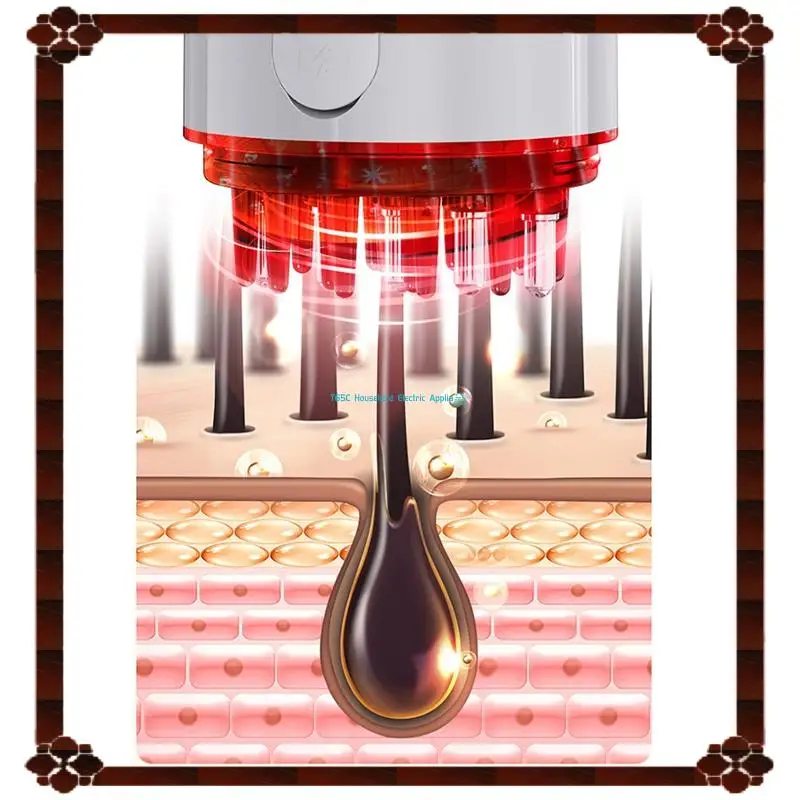 เครื่องนวดหนังศีรษะไฟฟ้า Andhair Oil Applicator Scalp Treatment Dispenser Forhair Growth ชาร์จ A