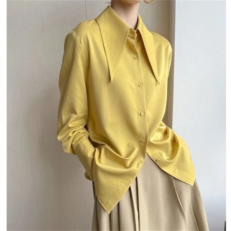 Woman Spring Autumn Style Blouses Shirts Lady Casual Long Sleeve Peter Pan Collar Blusas Tops DF4848