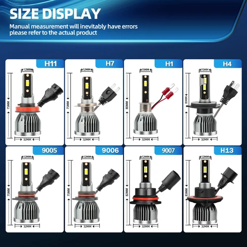 Imagen 2 del producto Luz LED para coche Bliubs, faros de conducción de alto lúmenes, 200W, 6500K, con ventilador de refrigeración de 25000Rpm, lámpara automática mejorada Csp 3570 Canbus Ready