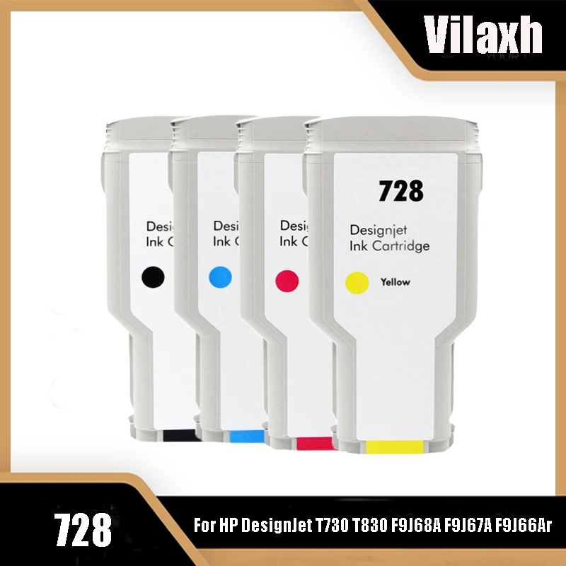 

Vilaxh For HP 728 728XL Compatible Ink Cartridge With Ink For HP DesignJet T730 T830 F9J68A F9J67A F9J66A