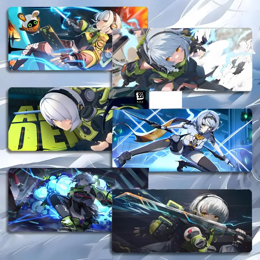 action game cool female Z-Zenless Zone Zero Anby Demara Mouse Pad Mousepad Large Gaming LockEdge Thickened PC Table Desk Mat