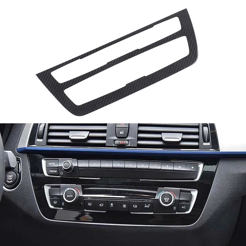 

1Pcs Real Carbon Fiber For BMW 1 Series 2 Series F20 F21 F22 F23 2017-2019 Car Air Conditioner Mode Frame Car Accessories