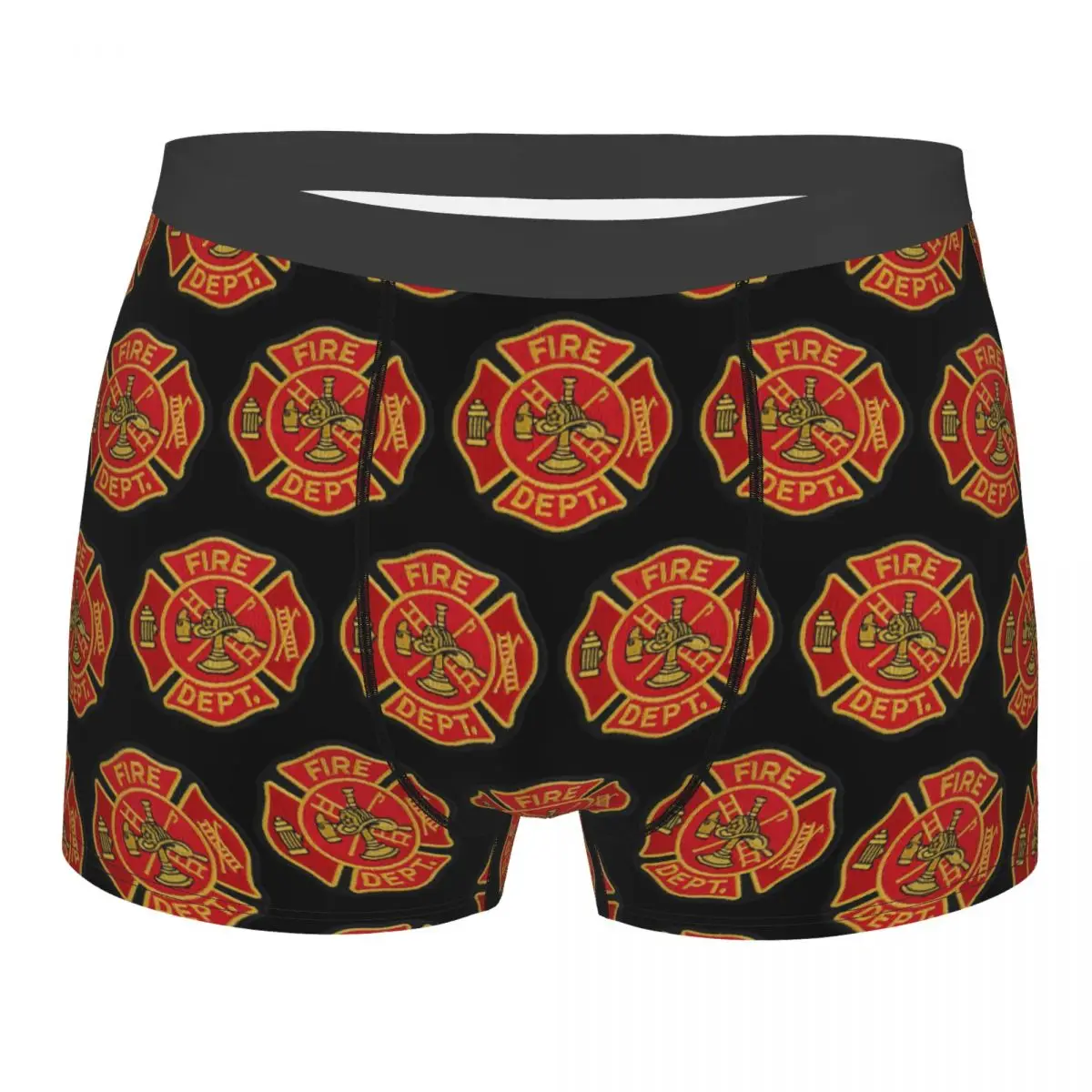 

Red firefighter Fire Department Badge Man'scosy Boxer Briefs Underwear Highly Breathable Top Quality Birthday Gifts