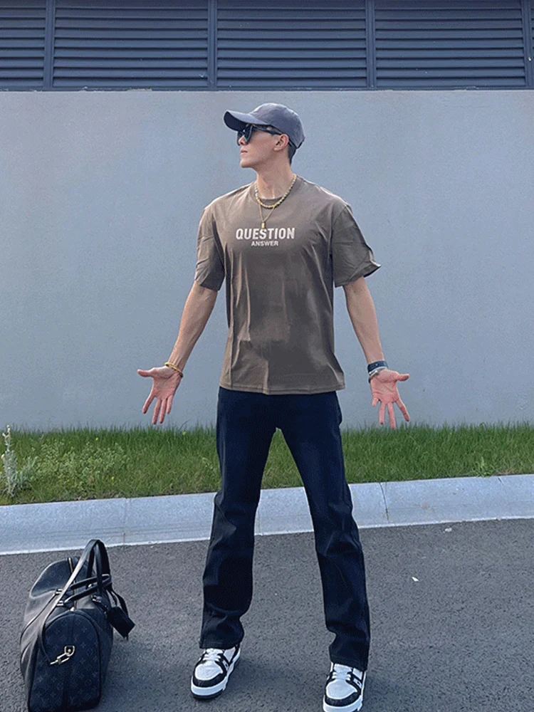 

Мужские джинсы American Vibe прямого кроя, чисто черные, с легким расклешением, молодежные, модные, из смесового хлопка и полиэстера