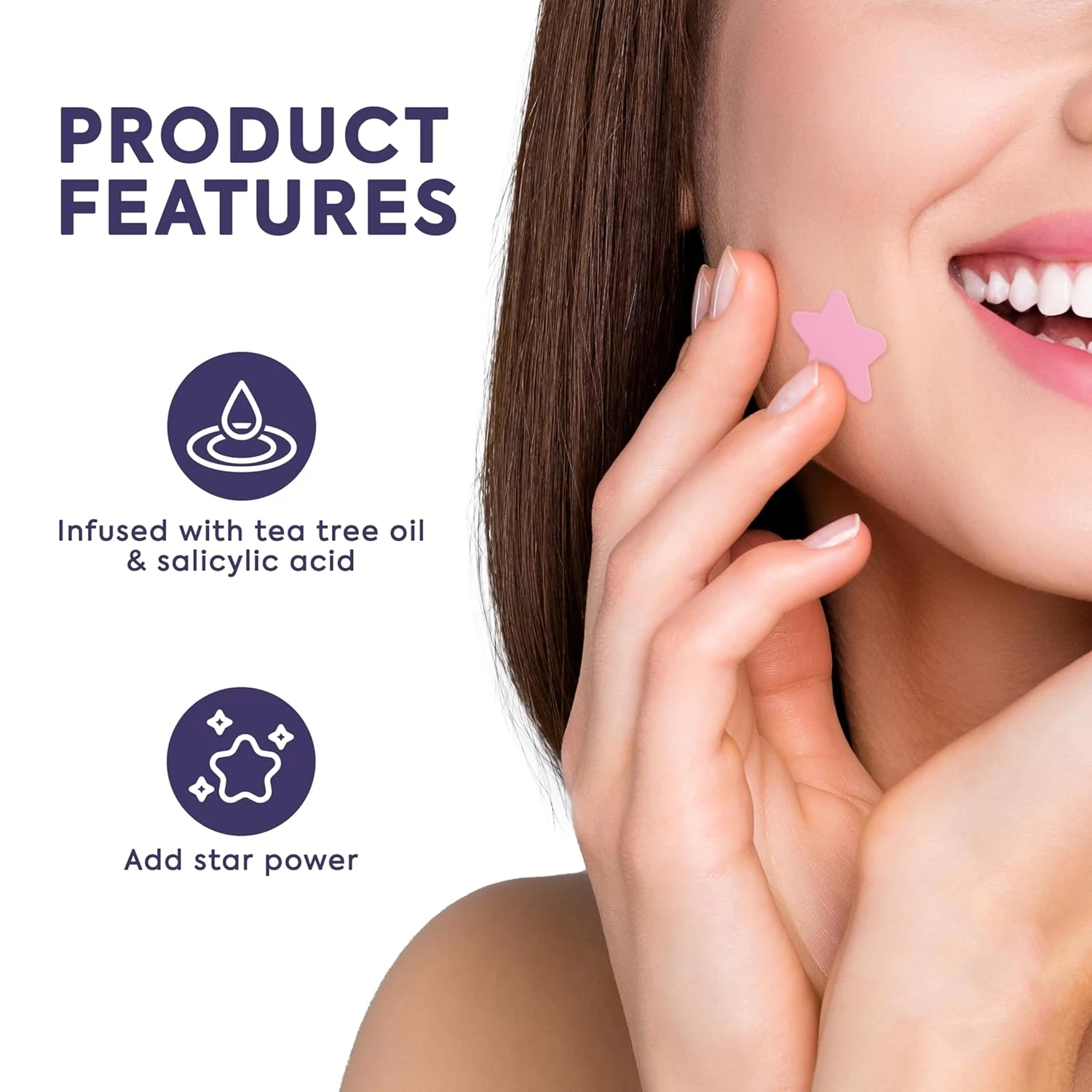 200 قطعة من رقع حب الشباب غير المرئية على شكل نجمة حمراء وردية قابلة للتنفس خفيفة الوزن وصديقة للبشرة للشفاء السريع والجمالي #5