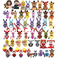 FNAF WM6170 KF6160 WM6097 48 sztuk figurka do gry figurka zabawka figurka koszmar Chica Bonnie Foxy Golden Bonnie niedźwiedź figurki montaż Bonnie