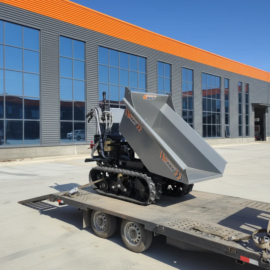 

500kg Site Transport Crawler Dumper 15HP Full Hydraulic Mini Track Hydraulic Barrow