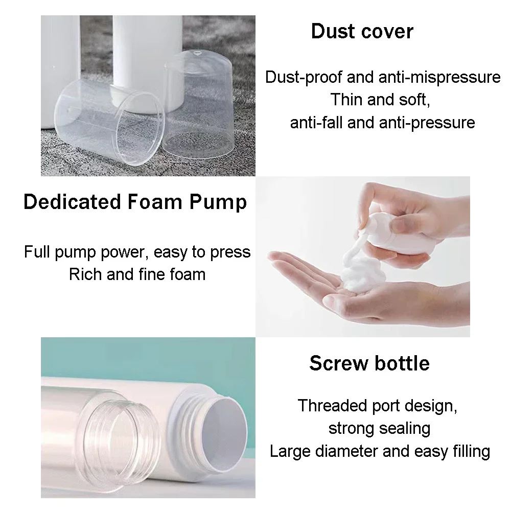 20/30/50Pc 60ml Refillable Foam Plastic Foam Pump Bottle Empty Face Eyelashes Cosmetic Bottle Cleaner Soap Dispenser Foam Bottle