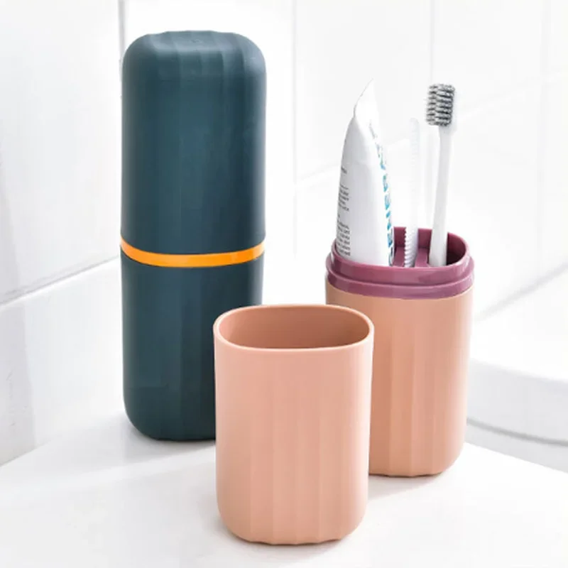 Portable Toothbrush Toothpaste Holder Travel Storage Case Box Organizer Household Storage Cup Outdoor Holder Bathroom Accessorie