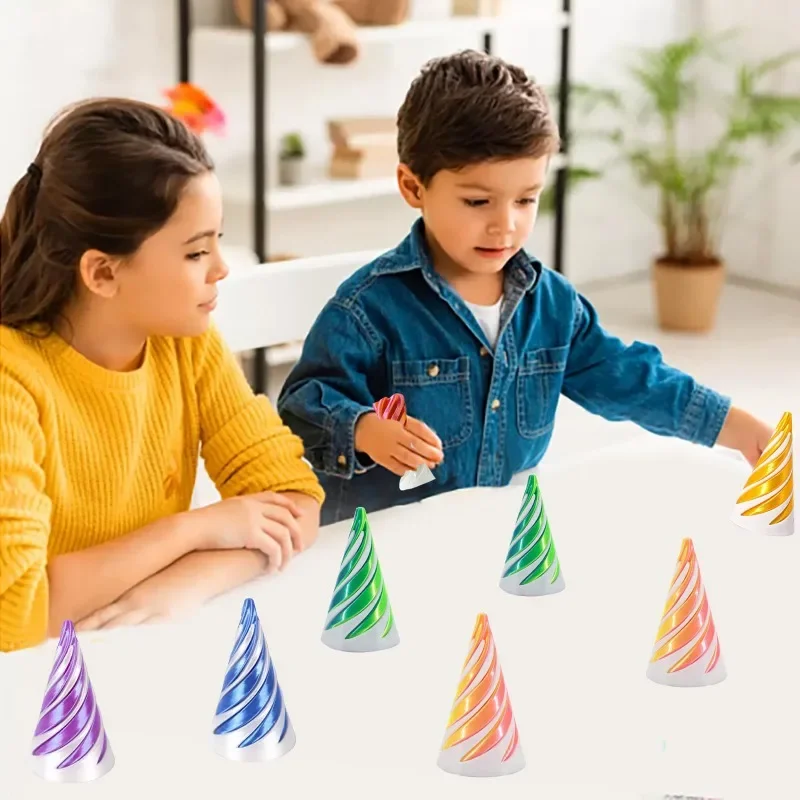 

3D печатный спиральный конус, спиральный винт, игрушка-непоседа, непринужденная пирамида, прозрачная скульптура, идея подарка для детей