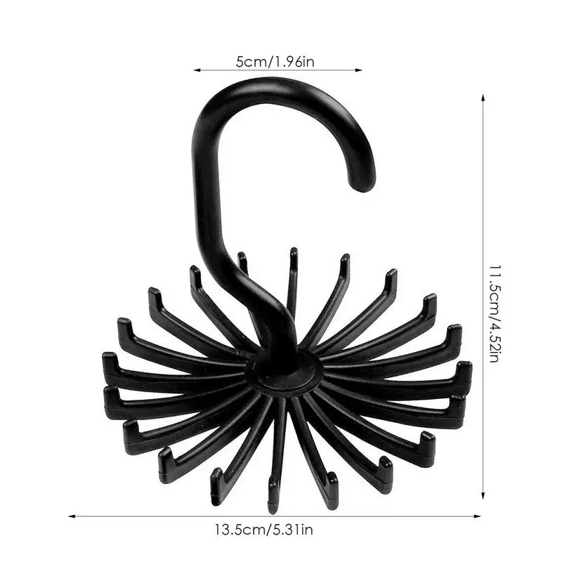 ชั้นแขวนเนคไทแบบหมุนได้อุปกรณ์แขวนผ้าพันคอ360องศา