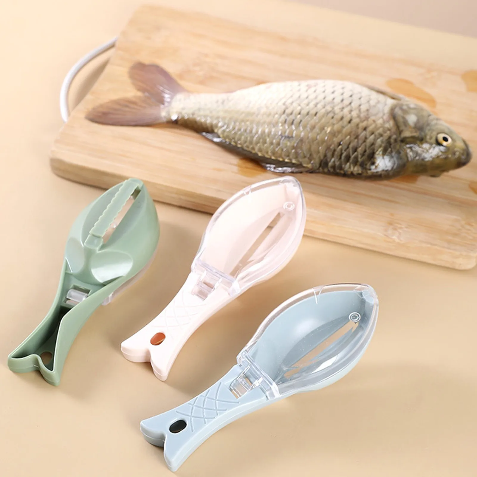 Multifunction Fish Scale Planer With Lid Washable Manual Fish Scale Scraper Kitchen Gadgets Scale Removal Planer Cleaning Tools