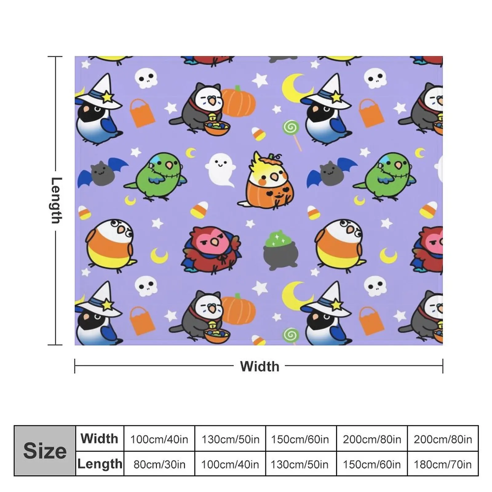 Chubby Bird Halloween Adventures V2 Throw Blanket Polar Warm Comforter Blankets