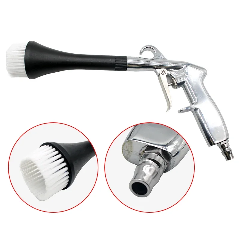 Car Dry Cleaning Gun High Pressure Washer Water Gun Tornado Interior Dry Cleaning With Brush For Car Wash Cleaning Tools