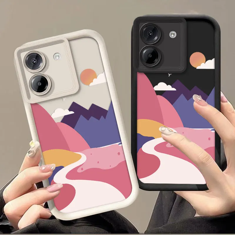 Coque en silicone souple pour Xiaomi Poco M7 Pro 5G, housse de protection antichoc, motif imprimé, Funda