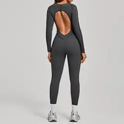Women's sports Jumpsuit kit Yoga Fitness Bodysuit Hip-lifting Open Back Tight High elasticity Outdoors Gym Workout Sexy Clothes