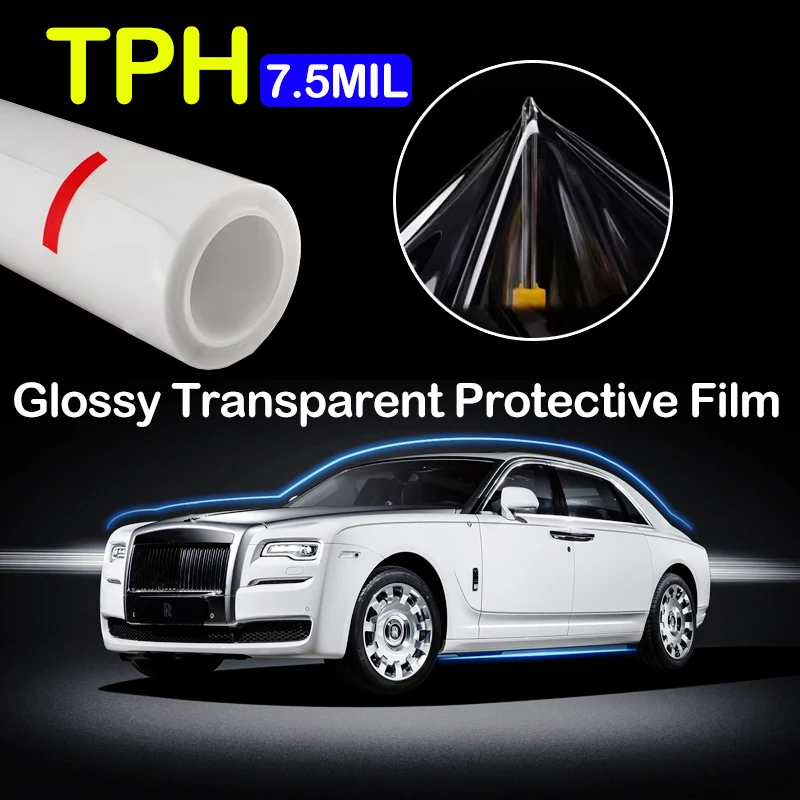 

7.5Mil TPH-PU Transparent Glossy Car Body Paint Protection Transparent Film Ppf Car Sticker Film For 488 /599 /458 /348