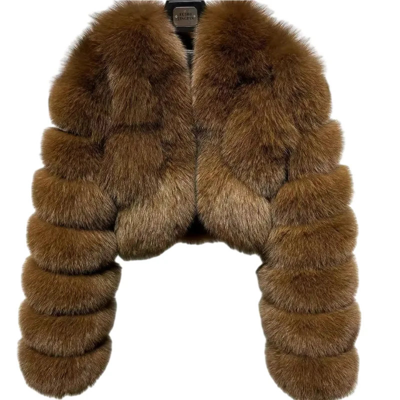 Warm Faux Fur Coats Women Short Overcoats Loose O Neck Long Sleeves Covered Button Straight Work Y2k Casual 2026 Autumn Winter