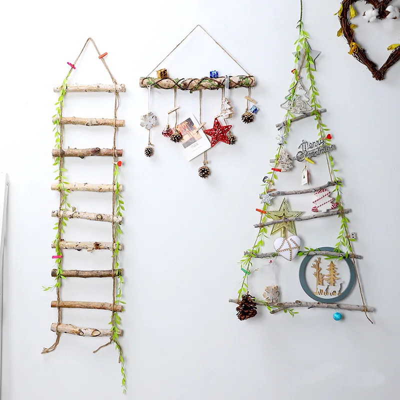 Rustic Wood Wall Decor-Handmade Wooden Staircase Art for Home,Natural Wooden Wall Hangings,Unique Wooden Wall Art for home