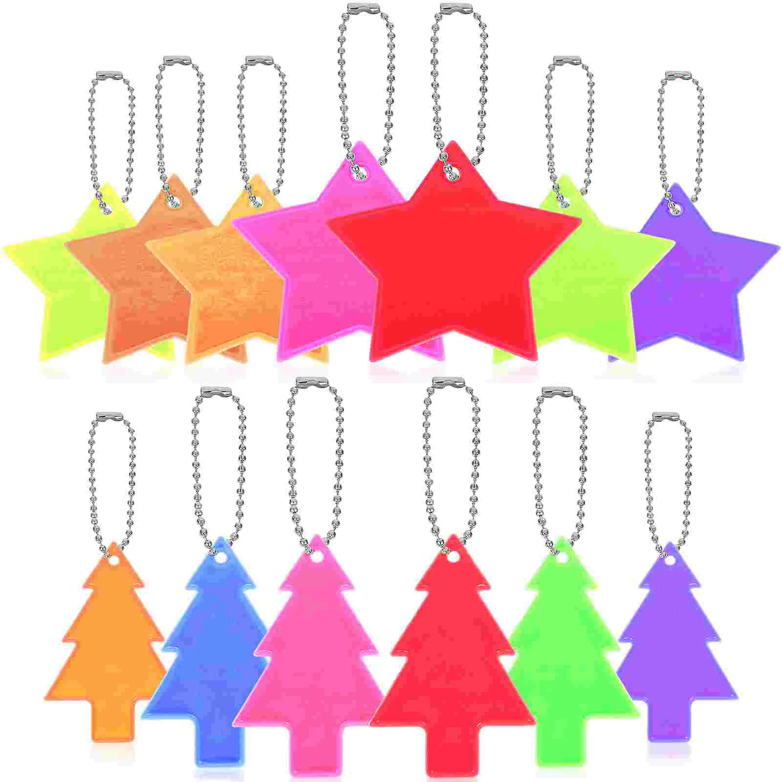 13 Pcs Ornament Running Safety Pendant Reflective Accessories Key Fob Backpacks Charms Small Pendants Hanging Reflector Child