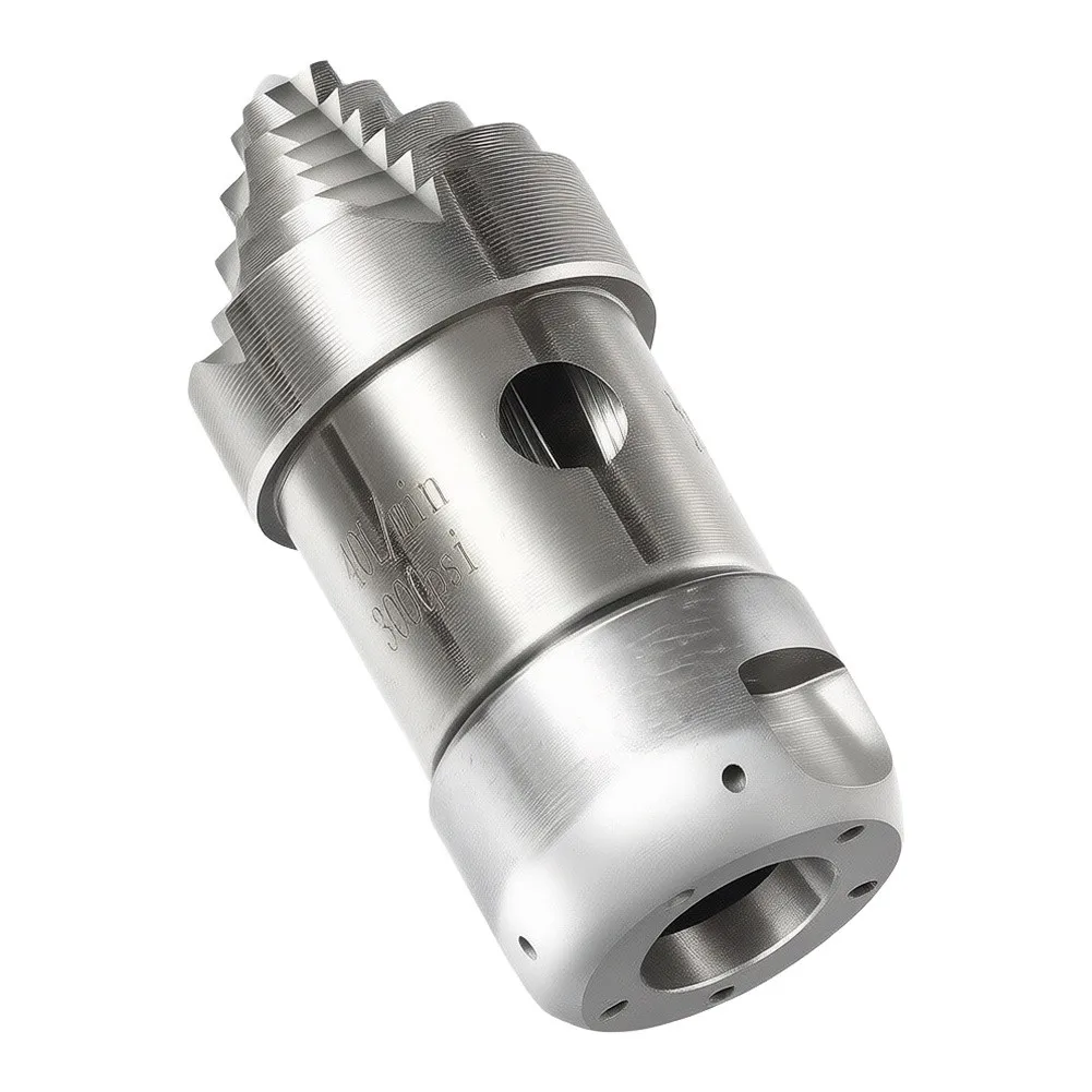 Rotating For Jetter Nozzle for Sewer Maintenance Featuring 360 Degree Rotation and Compatibility with 3000 PSI Units