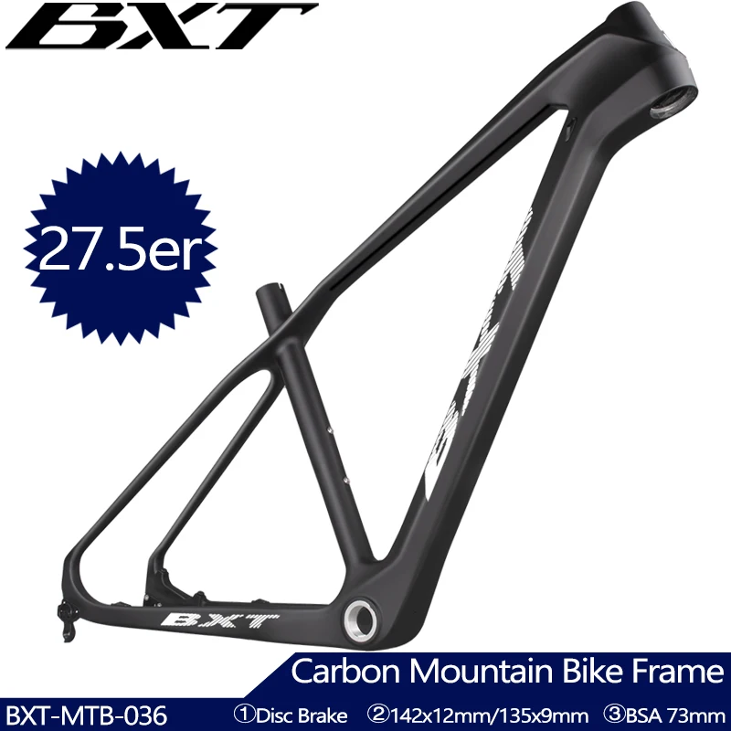 

BXT 27.5er T1000 Carbon Fiber Disc Mountain Bike Frame - Lightweight Mountain Biking Equipment for Enhanced Performance