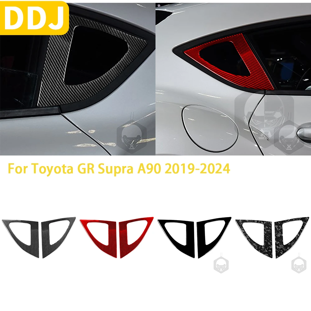 

For Toyota GR Supra A90 A91 MK5 2019-2024 Accessories Carbon Fiber Car Exterior Window Side Shutter Trim Sticker Modification