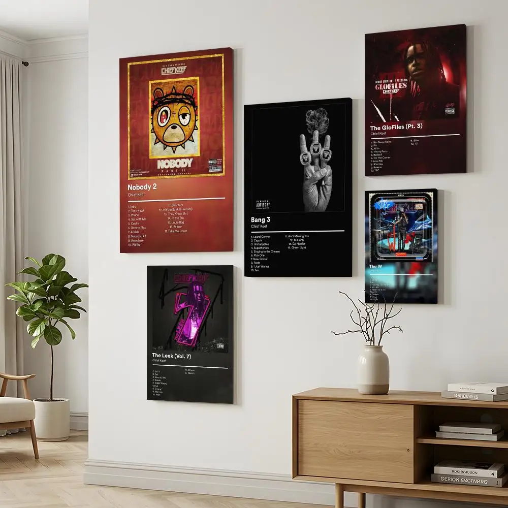 Pop Singer C-Chief Keef Framed Wall Painting Canvas Poster Wall Art HD Print Home Decor Room Decoration Artwork Gift Wood Frame