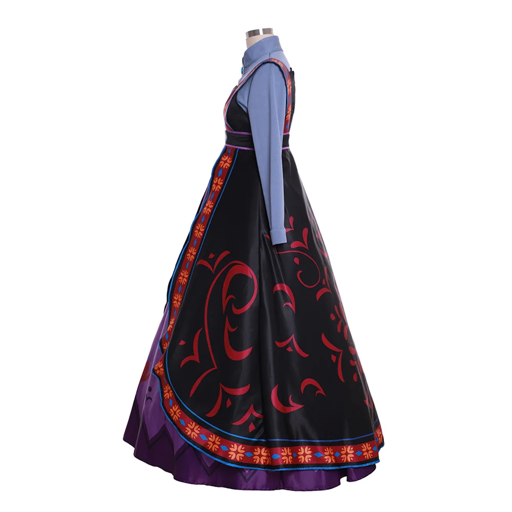 Anime Cosplay Anna madre Costume donna Vintage splendido modello Patchwork Queen Fancy Dress Halloween medievale Iduna Ball Gown