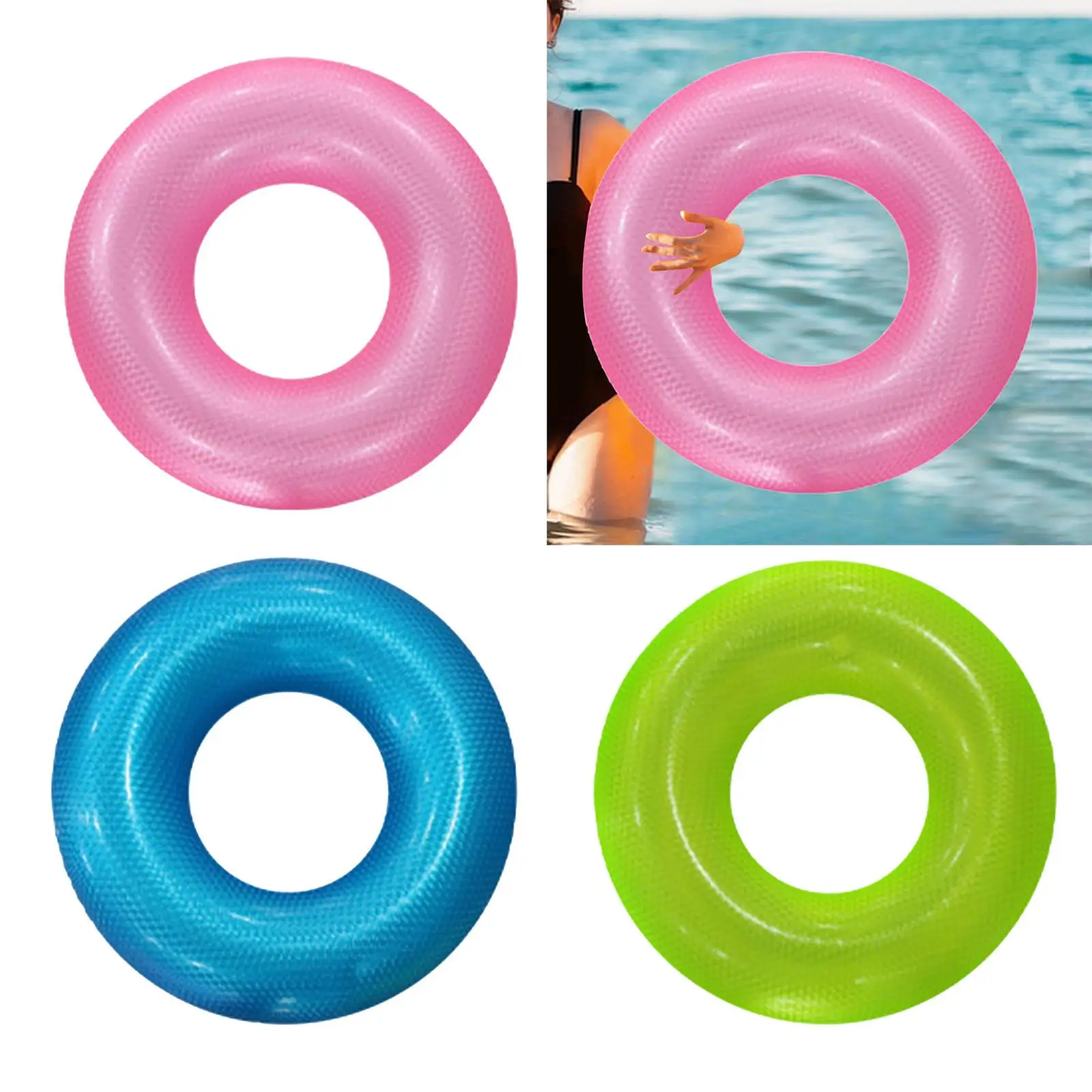 Swim Ring Swimming Ring Float Pool Ring PVC Adults Comfortable Pool Tube for Lake Summer Amusement Park Vacations Party Supplies