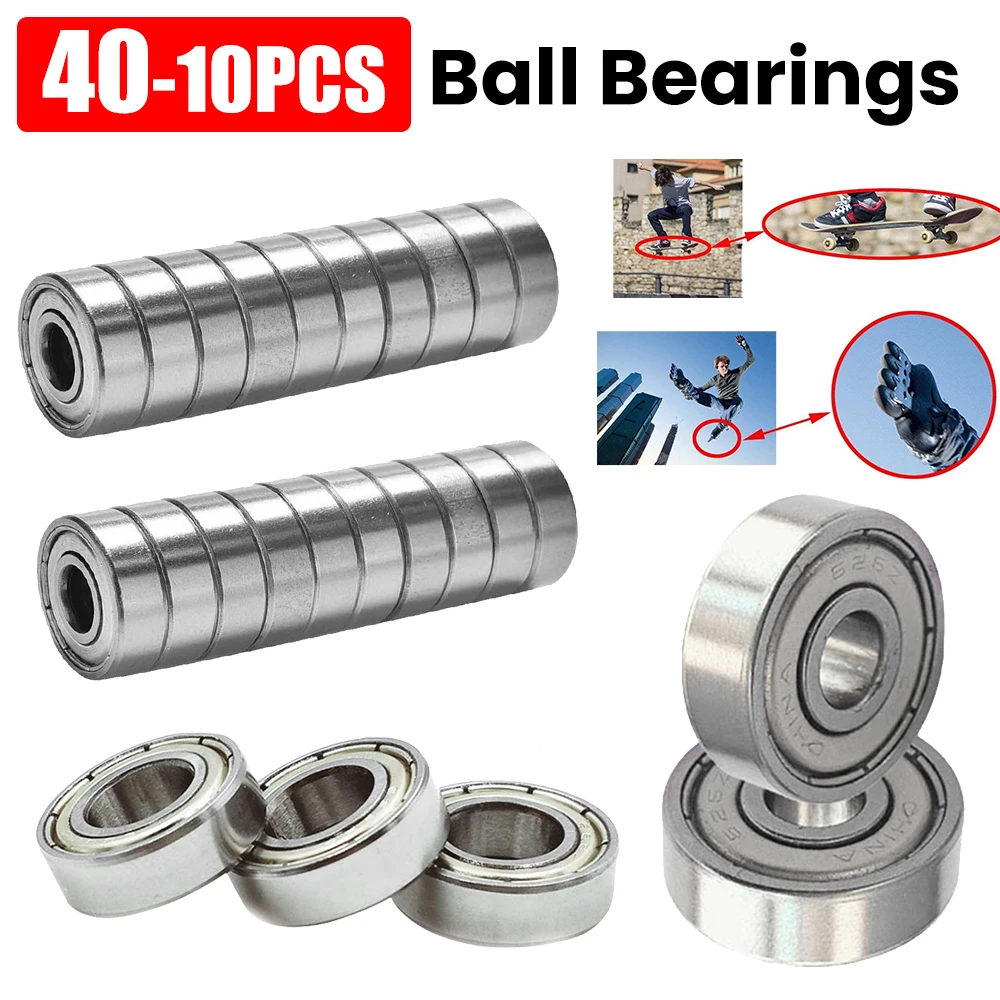 

10pcs Sealed Ball Bearings 6x19x6mm 626zz Inline Roller Skate Bearing Carbon Steel Precision Bearing Replacement for Pulley