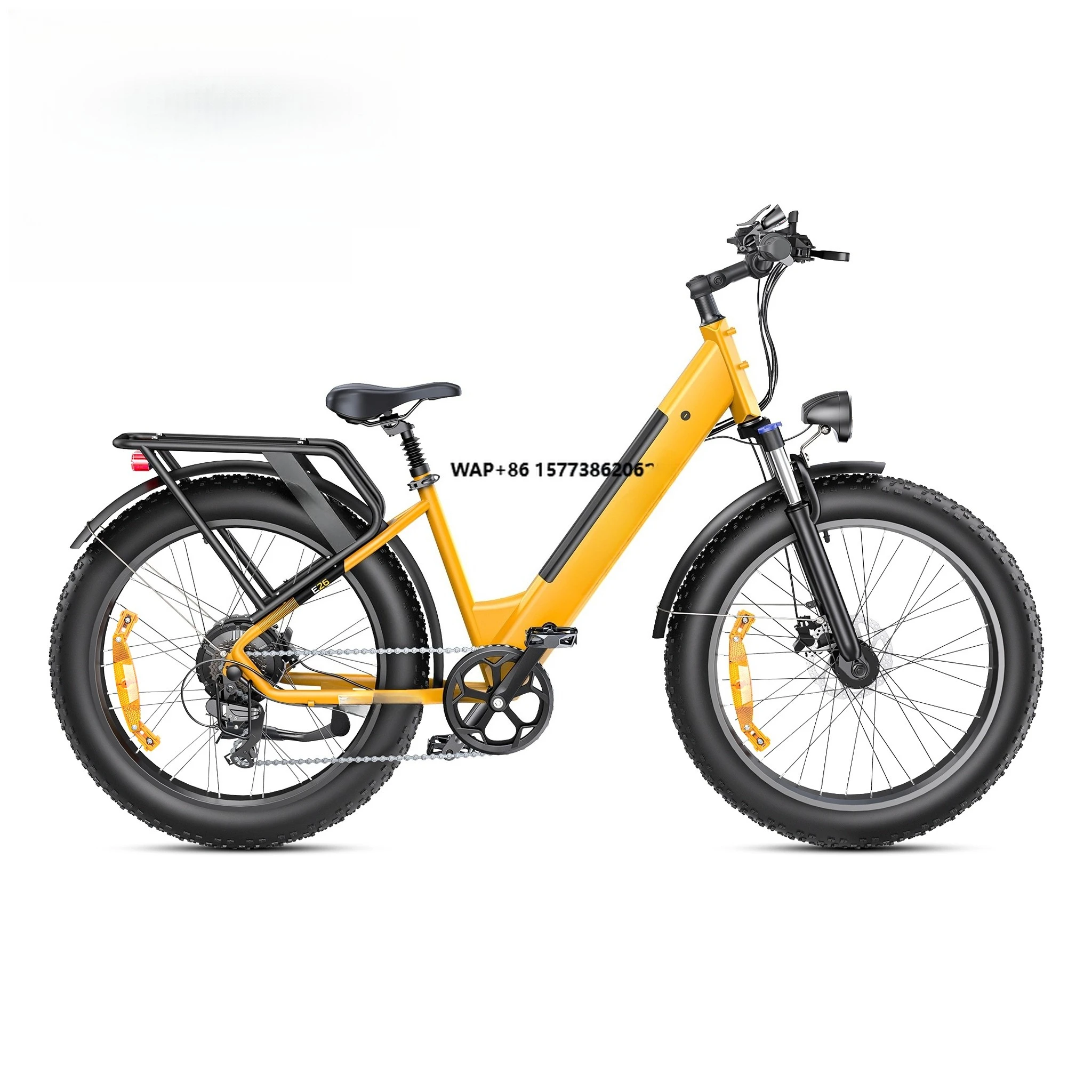 

E26 ST All-Terrain Electric Mountain Bike Step Through Hybrid Design with 48V 250W Motor Drop