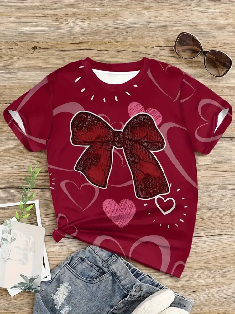 ملابس جرلي، ملابس علوية عصرية للأطفال الصغار، ملابس صيفية بأكمام قصيرة، تي شيرت لطيف للأولاد، ملابس برقبة دائرية، ملابس لطيفة للأولاد