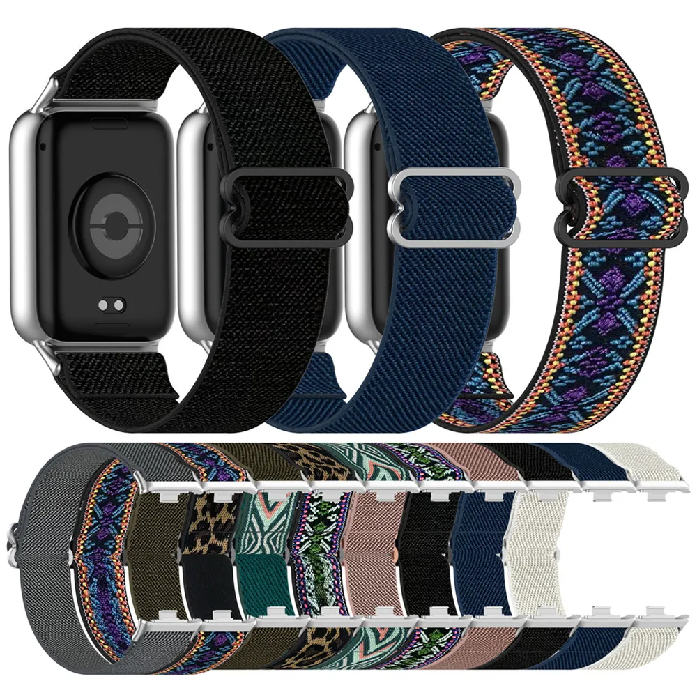 Watchband for Xiaomi Band 8Pro 9Pro Braided Stretch Sport Soft Wrist Watch Band for Redmi Watch 4 5 6 Elastic Strap