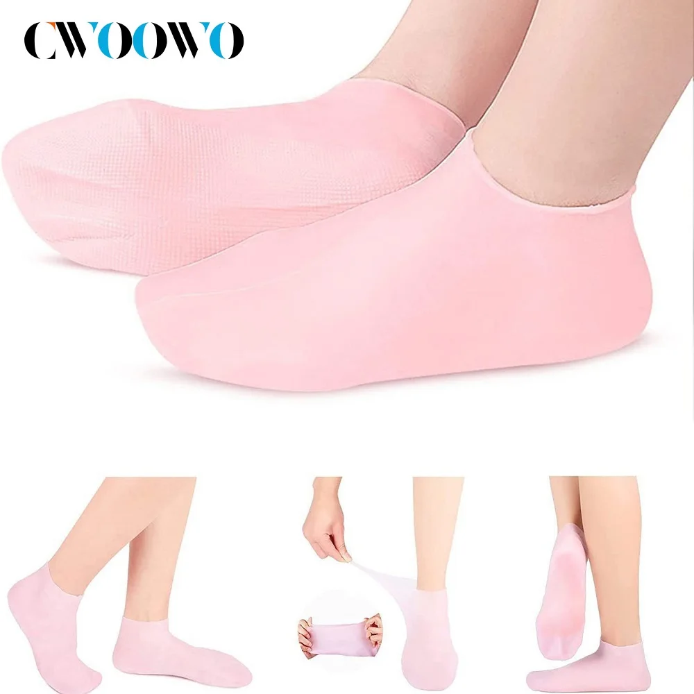 

1Pair Silicone Moisturizing Socks Foot Care Women Foot Covers Gel Socks Foot Spa Pedicure Sock Moisturizing Overnight