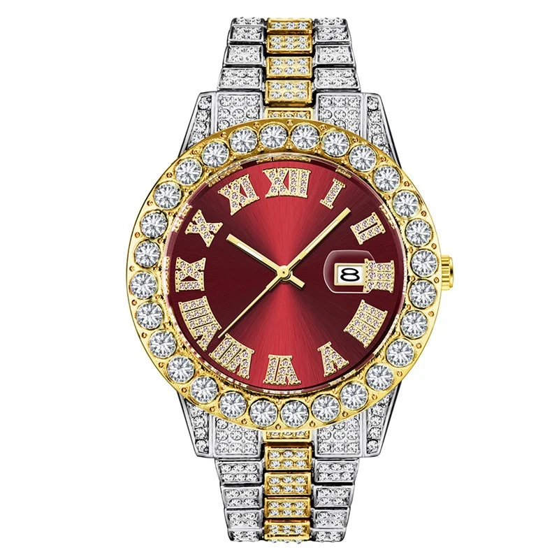 Fashion Diamond Men Women Watches Gold Watch Ladies Wrist Watch Luxury Rhinestone Unisex Bracelet Watches Female Clock Relogio