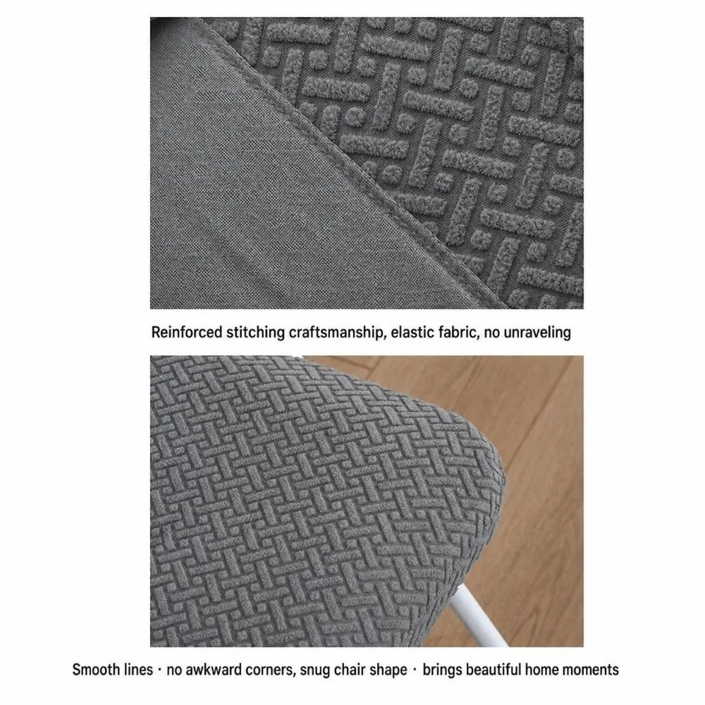 Simple Elastic Folding Dining Cover Dust-proof Removable Split Chair Cover ​Breathable​ Backrest Chair Cover for Home&Office
