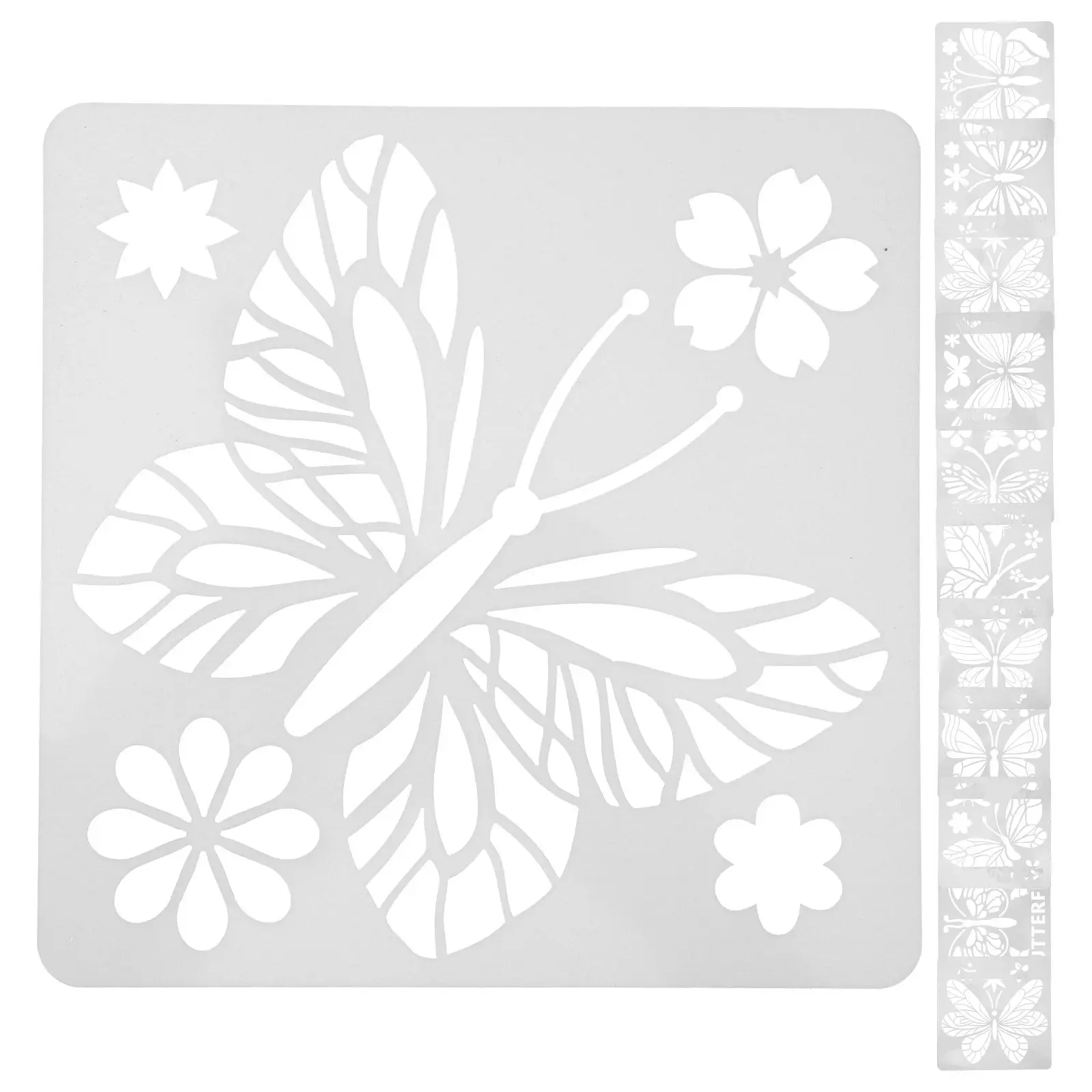 24Pcs Hollow Painting Stencil Butterflies Template Eco Friendly Non Toxic Reusable for Student Kids Creativity Development Art
