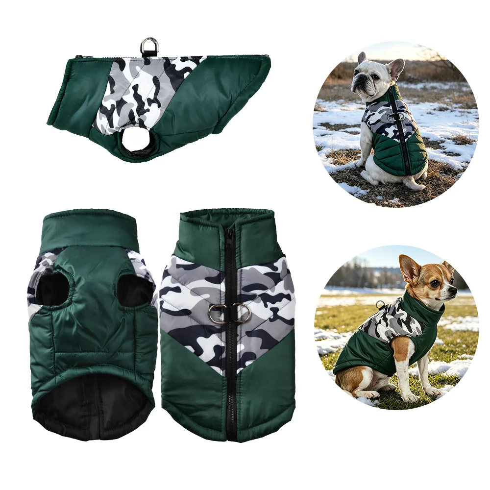 Winter Pet Dog Clothes For Small Medium Dogs Cats Warm Puppy Jacket Coat Waterproof and Windproof Clothing Bulldog Pug Outfits