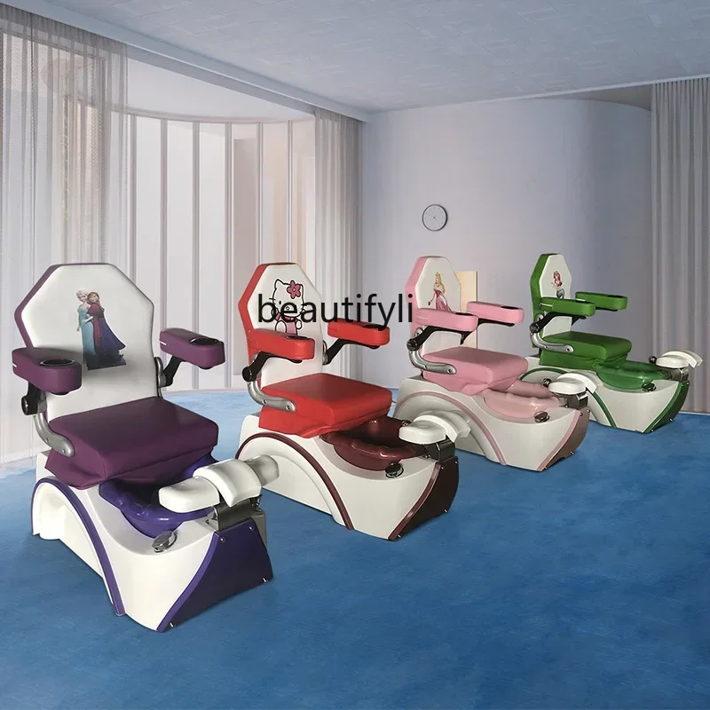 

smt14 Cute Pedicure Chair Princess Chair Eyelash Tattoo Embroidery Foot Beauty Recliner Electric Pedicure Foot Bath Sofa
