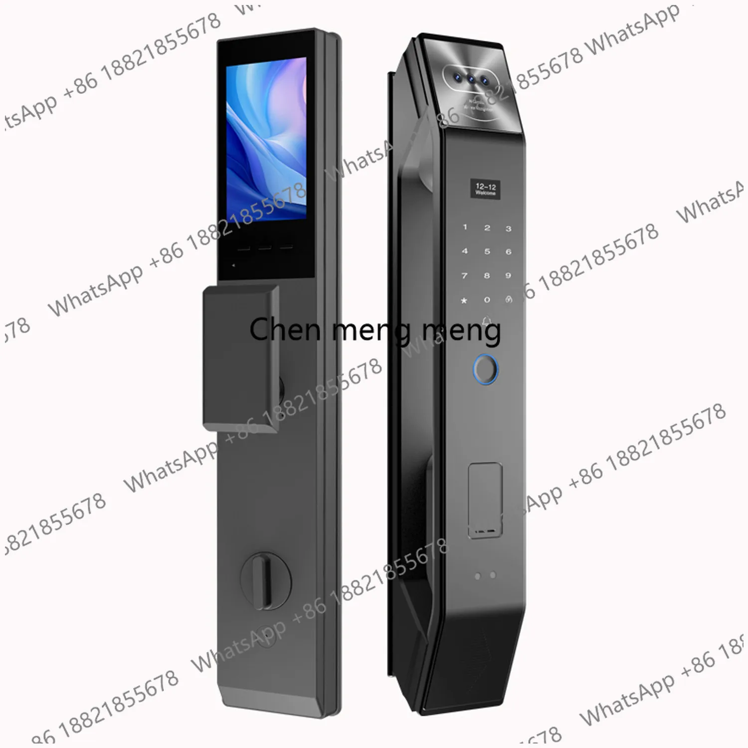 Facial recognition fingerprint lock Household anti-theft door Smart lock Entry door with monitoring password lock