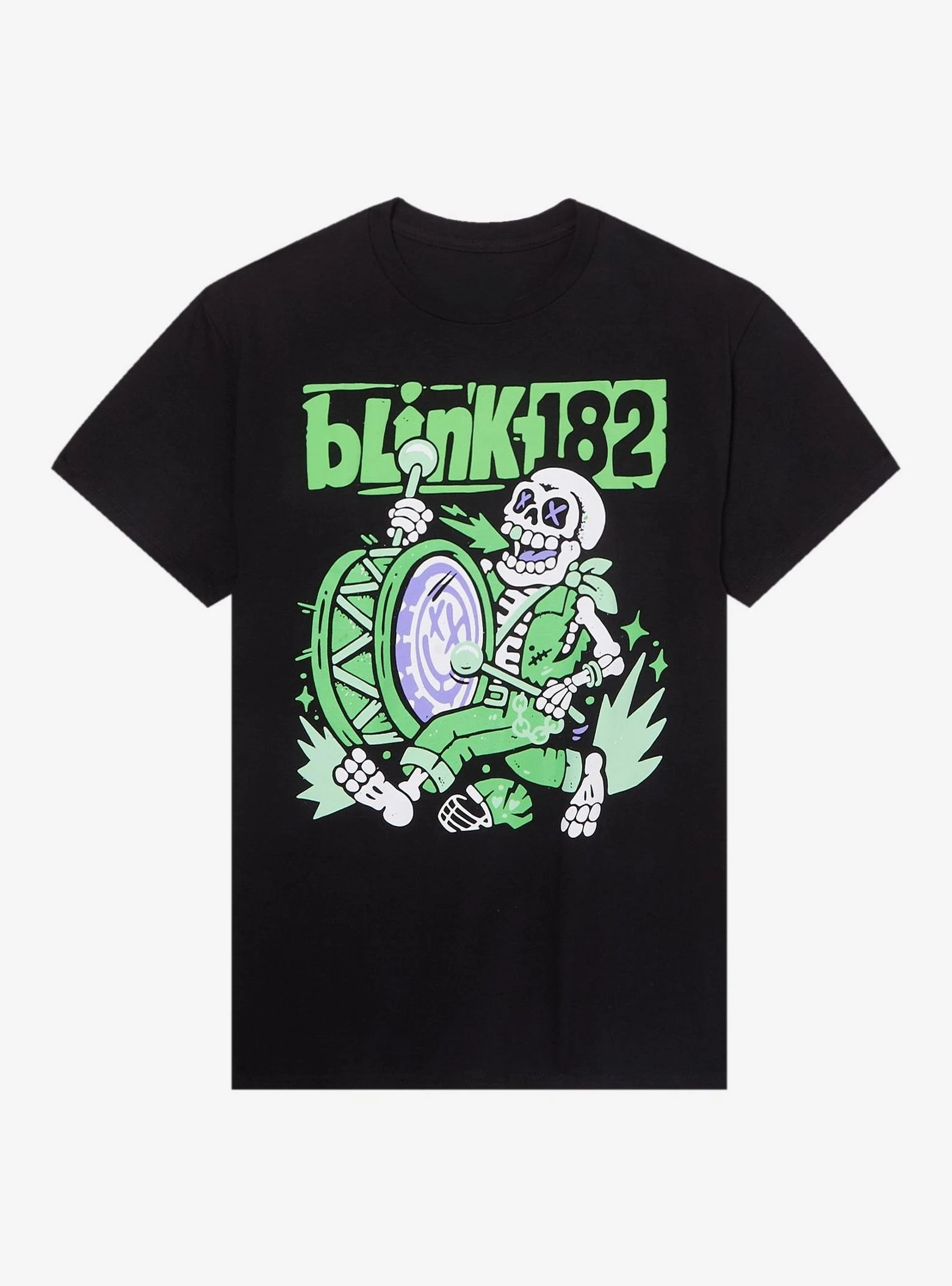 تي شيرت Hip-hop Rock Blink-182 Band، ماركة American Streetwear Punk Retro Couple فضفاض، كاجوال، متخصص بأكمام قصيرة