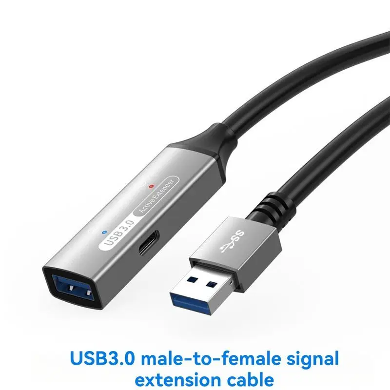 B76B USB 3.0 Active Extension Cable 5M Male to Female Booster Extender Cord for Laptop PC Printer Scanner