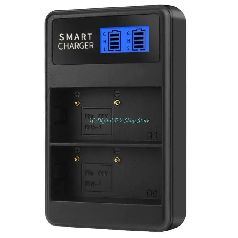 E74D Compact ABS Camera Battery with LCD Display for Olympus EM1